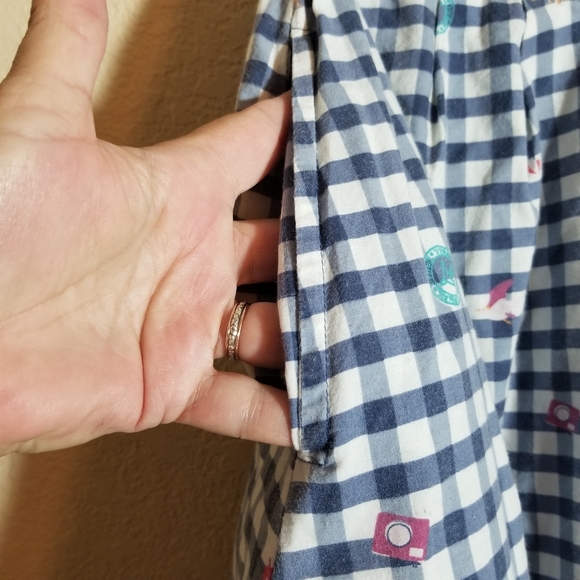 Yumi Travel Novelty Gingham Skater Skirt - Picture 4 of 16